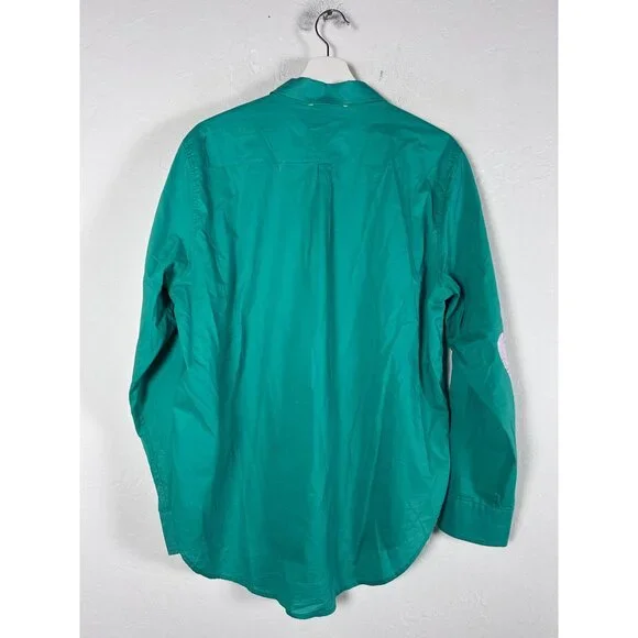 Kerri Rosenthal Womens Patchwork Love Mia Shirt XL Green Button Down Long Sleeve - Picture 2 of 10